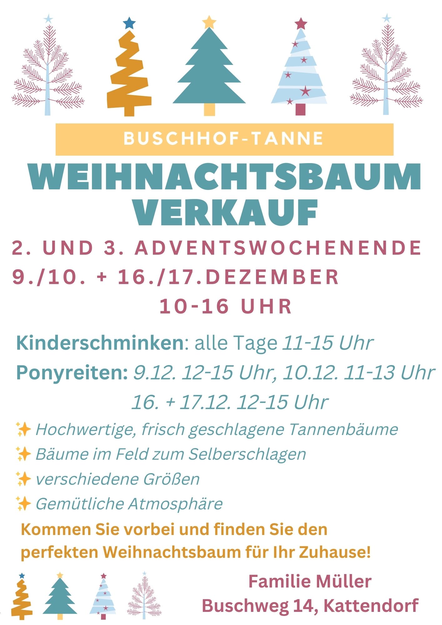 Weihnachtsbaum kaufen Landwirtschaftsbetrieb Jasper Müller